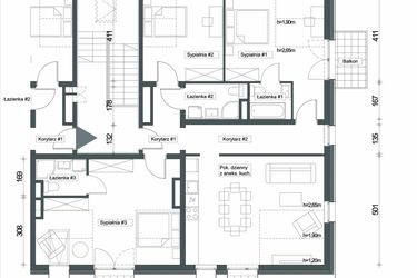 Rzut - Mieszkanie na sprzedaż 4 pokoje o powierzchni 105,19 m² - numer W3/M03/2P w Zielony Brochów 7 - etap A