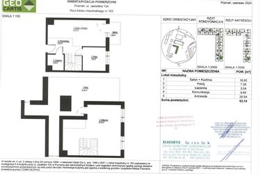 Rzut - Mieszkanie na sprzedaż 3 pokoje o powierzchni 63,14 m² - numer D163 w Jasielska 8C
