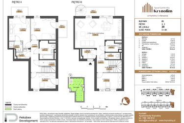 Rzut - Mieszkanie na sprzedaż 5 pokoi o powierzchni 118,56 m² - numer 20.B5 w Apartamenty Krynoliny