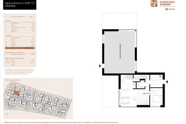 Rzut - Mieszkanie na sprzedaż 5 pokoi o powierzchni 101,03 m² - numer A18 w Kosocicka Ambient