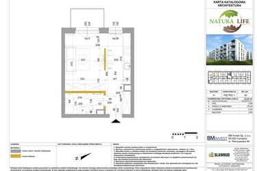 Rzut - Mieszkanie na sprzedaż 1 pokój o powierzchni 34,17 m² - numer H.30 w Osiedle Natura Life budynki GHI
