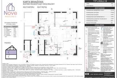Rzut - Dom na sprzedaż 3 pokoje o powierzchni 54,45 m² - numer G6.2 w Nove Piaseczno 2 etap G