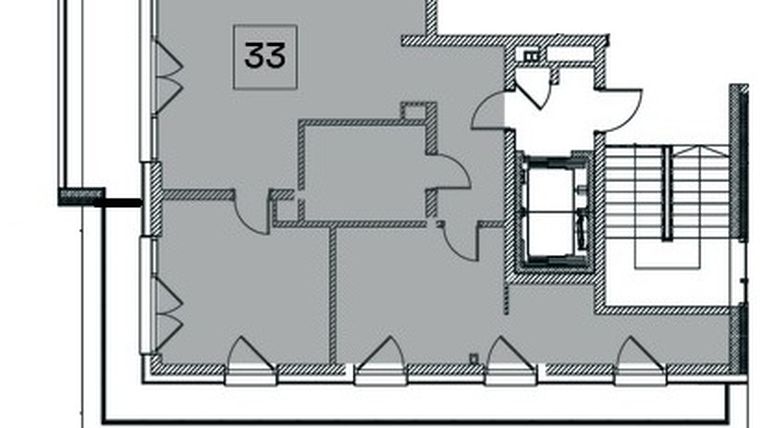 Rzut - Mieszkanie na sprzedaż 3 pokoje o powierzchni 82,72 m² - numer 33 w Odrowców 7C