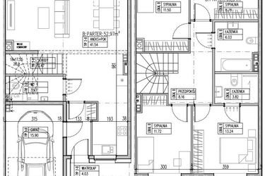 Rzut - Dom na sprzedaż 5 pokoi o powierzchni 132 m² - numer 12B w Patch House
