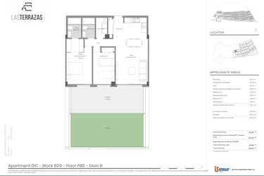 Rzut - Mieszkanie na sprzedaż 2 pokoje o powierzchni 132,9 m² - numer B9.P00 w Las Terrazaz de Macenas