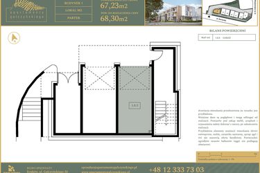 Rzut - Mieszkanie na sprzedaż 4 pokoje o powierzchni 68,3 m² - numer M2 w Apartamenty Gałczyńskiego