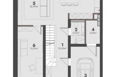 Rzut - Dom na sprzedaż 5 pokoi o powierzchni 161 m² - numer A2 w Bright Park