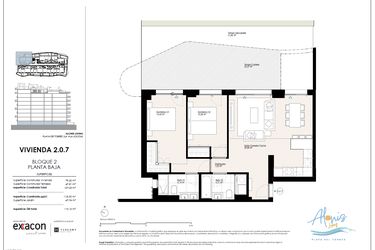 Rzut - Mieszkanie na sprzedaż 2 pokoje o powierzchni 140,69 m² - numer 7. w Alonis Living II