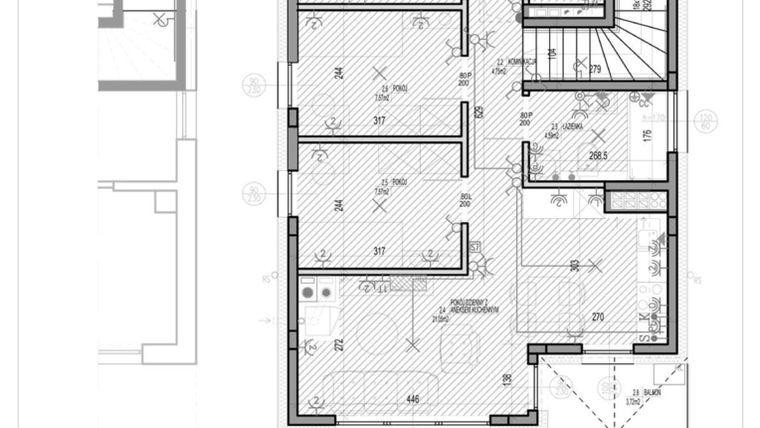 Rzut - Mieszkanie na sprzedaż 4 pokoje o powierzchni 62,96 m² - numer D6.2 w HEJ! Baniocha D