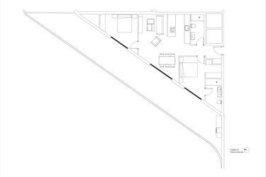 Rzut - Mieszkanie na sprzedaż 2 pokoje o powierzchni 168 m² - numer 5-D w Mieszkania w Calpe - 94000145
