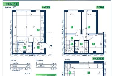 Rzut - Dom na sprzedaż 5 pokoi o powierzchni 105,95 m² - numer 18 w Vista Forest