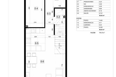 Rzut - Dom na sprzedaż 4 pokoje o powierzchni 105,5 m² - numer 3 w Smart Shape