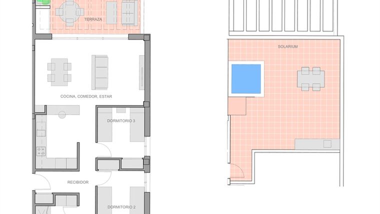 Rzut - Mieszkanie na sprzedaż 3 pokoje o powierzchni 93 m² - numer 4-7-4-1 w Apartamenty w Guardamar del Segura - 28271051