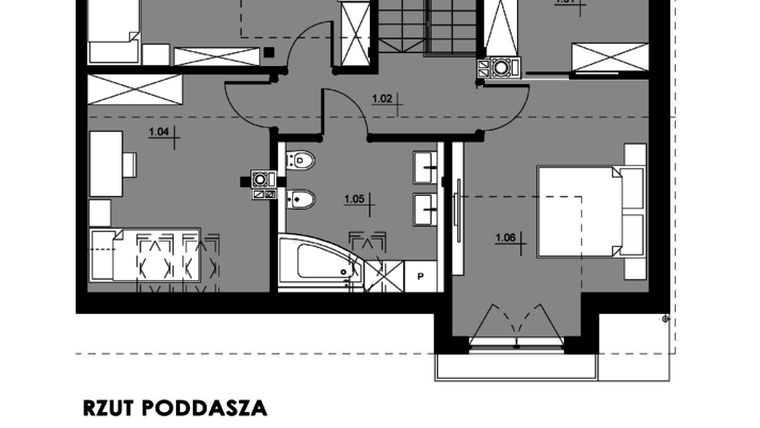 Rzut - Dom na sprzedaż 5 pokoi o powierzchni 132,8 m² - numer B2 w Villa Lipowa
