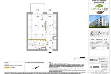 Rzut - Mieszkanie na sprzedaż 1 pokój o powierzchni 34,17 m² - numer H.30 w Osiedle Natura Life budynki GHI