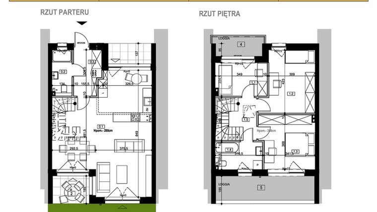 Rzut - Dom na sprzedaż 4 pokoje o powierzchni 98,71 m² - numer 43 w Osiedle Księżnej Dąbrówki - Skarbcowa
