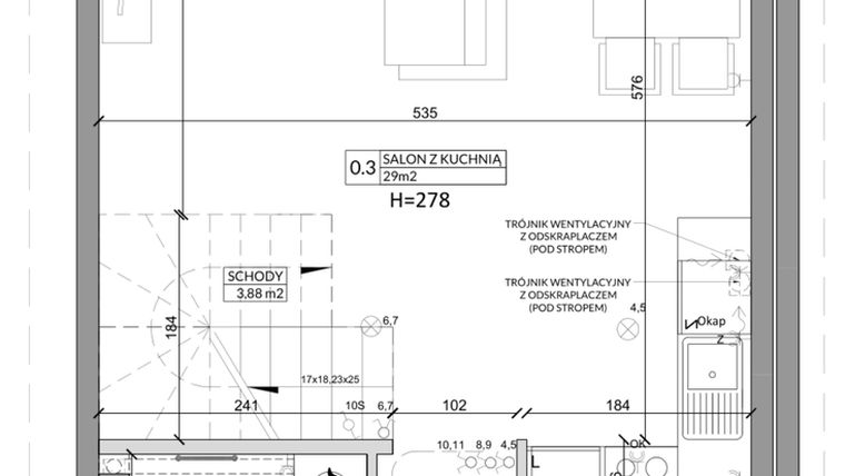 Rzut - Dom na sprzedaż 4 pokoje o powierzchni 79,04 m² - numer 2B w Osiedle Słoneczne
