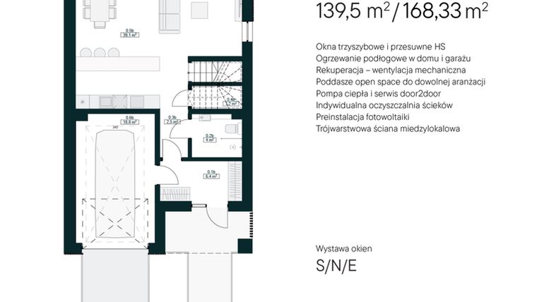 Rzut - Dom na sprzedaż 5 pokoi o powierzchni 168,3 m² - numer 21B w Aleja Drzew II
