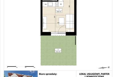 Rzut - Mieszkanie na sprzedaż 1 pokój o powierzchni 20,2 m² - numer B3/0/11 w Montano bud. B3 - apartamenty inwestycyjne
