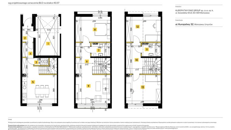 Rzut - Dom na sprzedaż 4 pokoje o powierzchni 137,7 m² - numer 2 w Kuropatwy 32