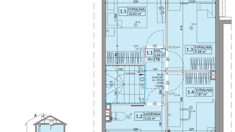 Rzut - Dom na sprzedaż 4 pokoje o powierzchni 77,99 m² - numer 40B w Osiedle Słoneczne etap IV