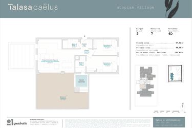 Rzut - Mieszkanie na sprzedaż 2 pokoje o powierzchni 67,52 m² - numer B5-4D w Talasa Caleus II