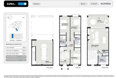 Rzut - Dom na sprzedaż 3 pokoje o powierzchni 238,84 m² - numer 6 w Altoasis
