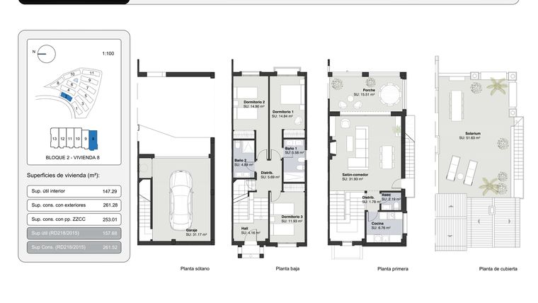 Rzut - Dom na sprzedaż 3 pokoje o powierzchni 261,52 m² - numer 8 w Altoasis