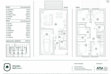 Rzut - Dom na sprzedaż 5 pokoi o powierzchni 134,07 m² - numer 37B w Domy Golfowe II