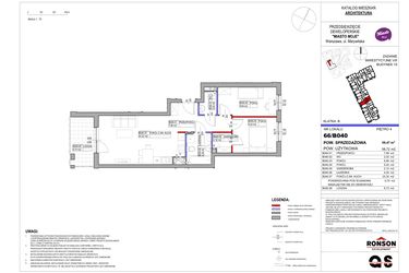Rzut - Mieszkanie na sprzedaż 3 pokoje o powierzchni 58,72 m² - numer 15_B040 w Miasto Moje 8
