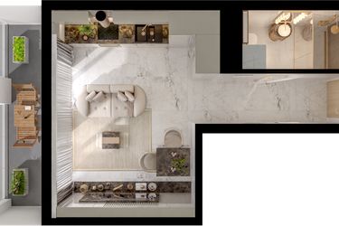 Rzut - Mieszkanie na sprzedaż 1 pokój o powierzchni 27,86 m² - numer A10/4/75 w GEMINI G-7