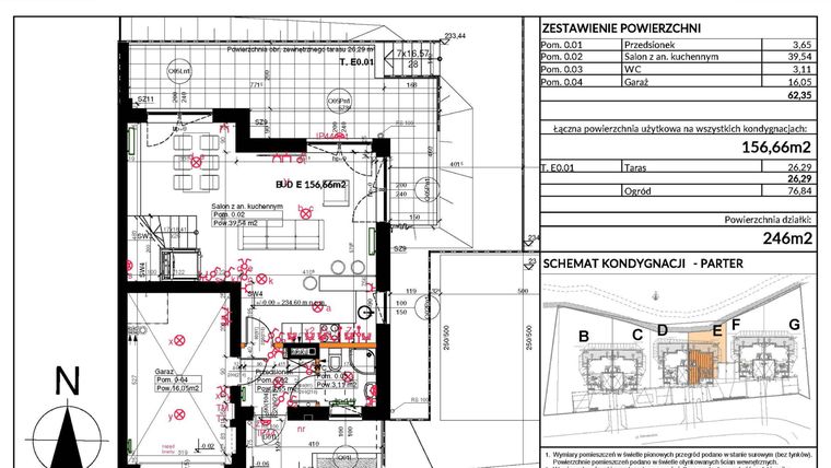 Rzut - Dom na sprzedaż 6 pokoi o powierzchni 156,66 m² - numer 31 E w Domy Klimatyczna