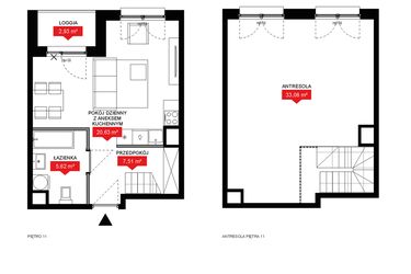 Rzut - Mieszkanie na sprzedaż 1 pokój o powierzchni 66,84 m² - numer A1 148 w 29L
