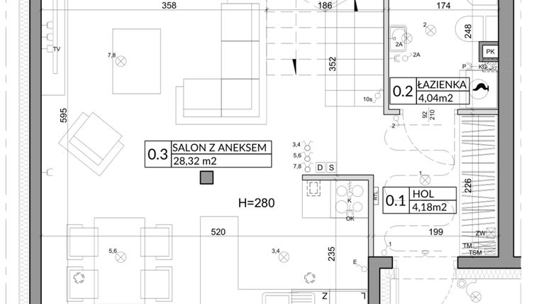 Rzut - Dom na sprzedaż 4 pokoje o powierzchni 79,98 m² - numer 11 w Slow Wilanów