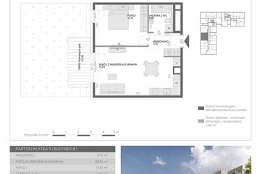 Rzut - Mieszkanie na sprzedaż 2 pokoje o powierzchni 47,03 m² - numer M4 w Modern House II