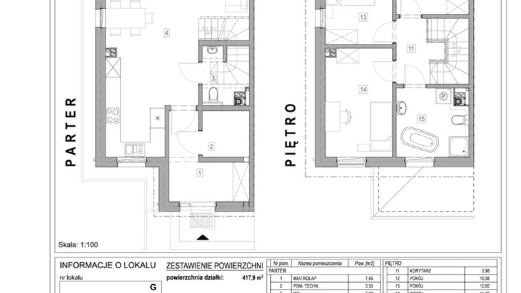 Rzut - Dom na sprzedaż 4 pokoje o powierzchni 101,14 m² - numer G w Osiedle Klonowe