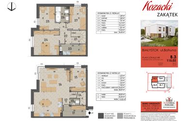 Rzut - Dom na sprzedaż 5 pokoi o powierzchni 115,02 m² - numer 3 w Kozacki Zakątek