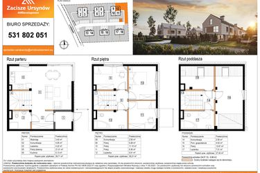Rzut - Dom na sprzedaż 5 pokoi o powierzchni 116,3 m² - numer 12 w Zacisze Ursynów