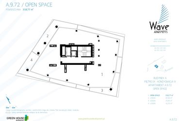 Rzut - Mieszkanie na sprzedaż 4 pokoje o powierzchni 86,77 m² - numer A.9.72 w Wave Międzyzdroje Resort & Spa