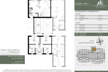 Rzut - Dom na sprzedaż 5 pokoi o powierzchni 93,12 m² - numer S4.1 w Osiedle Sosnowe Łazy