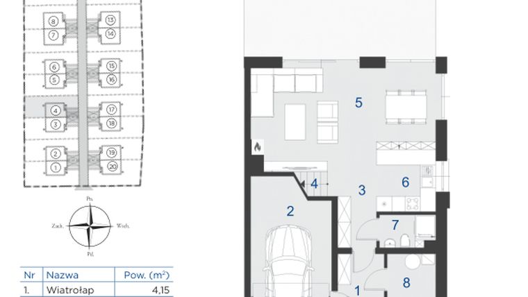 Rzut - Dom na sprzedaż 5 pokoi o powierzchni 125 m² - numer Nigra.4 w Michałowice Park II