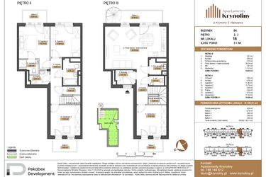 Rzut - Mieszkanie na sprzedaż 5 pokoi o powierzchni 109,31 m² - numer 16.B4 w Apartamenty Krynoliny