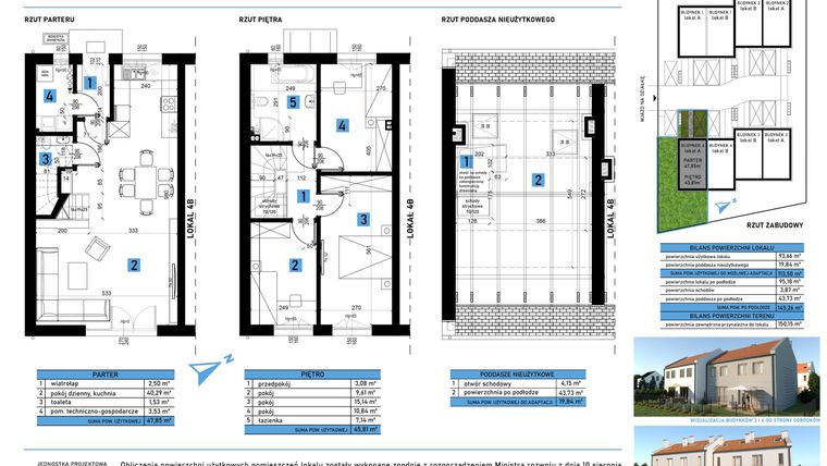 Rzut - Dom na sprzedaż 4 pokoje o powierzchni 145,26 m² - numer 4A w Domy w Biestrzykowie