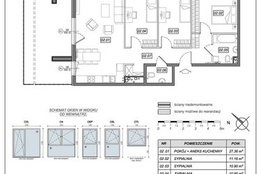 Rzut - Mieszkanie na sprzedaż 4 pokoje o powierzchni 78,98 m² - numer 8.A.02 w Urzeka bud. 8
