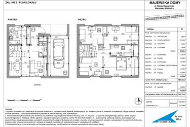 Rzut - Dom na sprzedaż 5 pokoi o powierzchni 121,31 m² - numer I2 w Majewska Domy