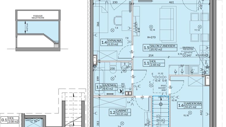 Rzut - Mieszkanie na sprzedaż 4 pokoje o powierzchni 62,57 m² - numer 55B w Domy na Witosa etap 2A i 2B