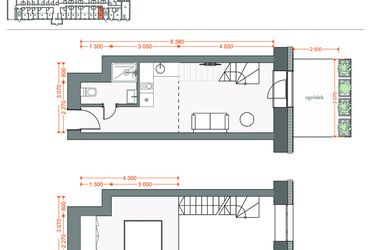 Rzut - Mieszkanie na sprzedaż 2 pokoje o powierzchni 35,99 m² - numer 30 w Legionów 102