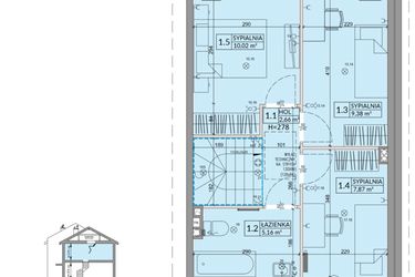 Rzut - Dom na sprzedaż 4 pokoje o powierzchni 77,99 m² - numer 37B w Osiedle Słoneczne etap IV