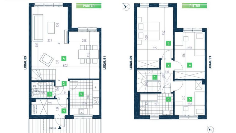 Rzut - Dom na sprzedaż 4 pokoje o powierzchni 94,46 m² - numer 90 w SK Park - etap III