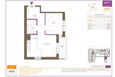 Rzut - Mieszkanie na sprzedaż 2 pokoje o powierzchni 37,17 m² - numer 4 w Panorama Ursus